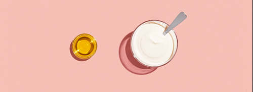 Planteolie og mager yoghurt